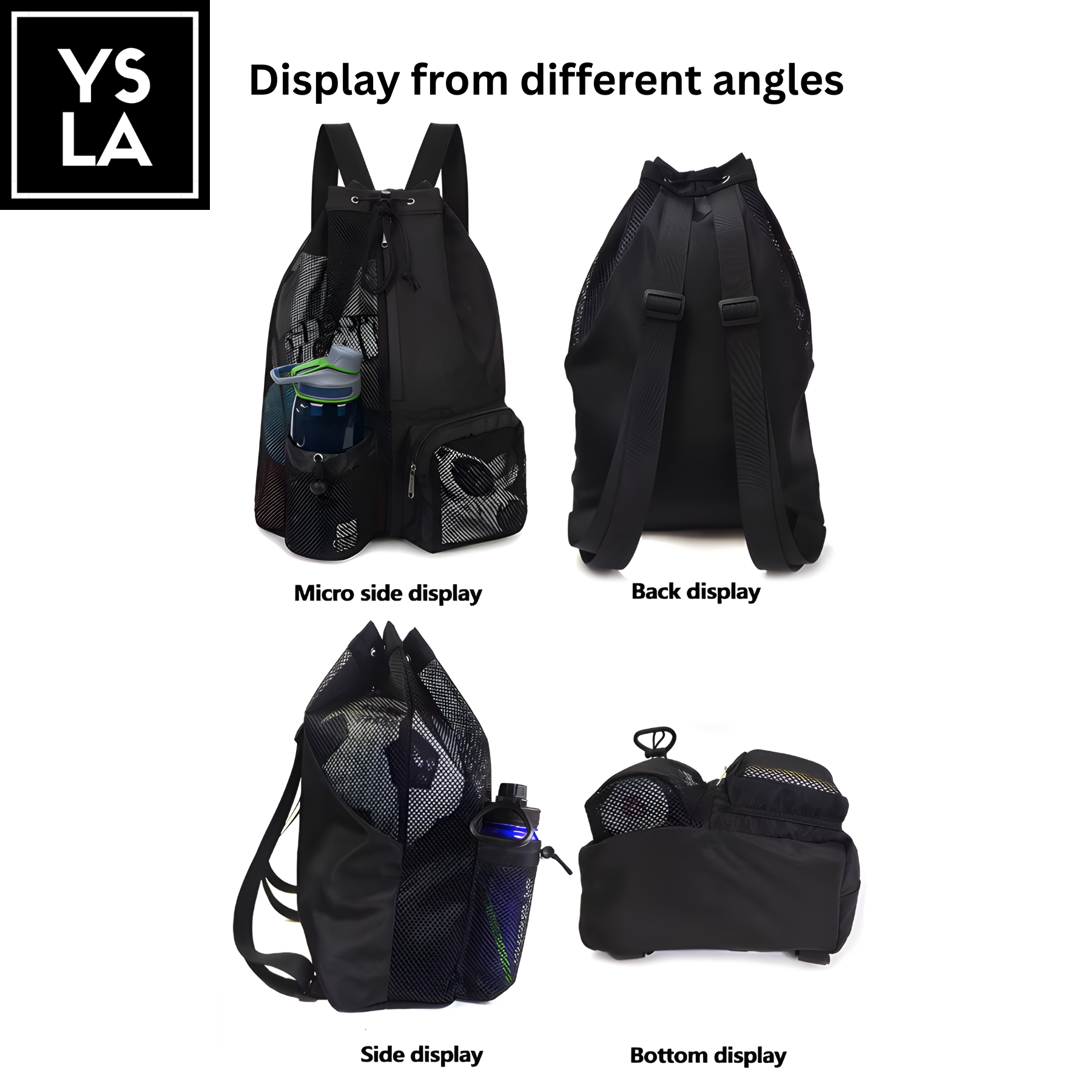 Timothy Drawstring Waterproof Mesh Backpack Bag