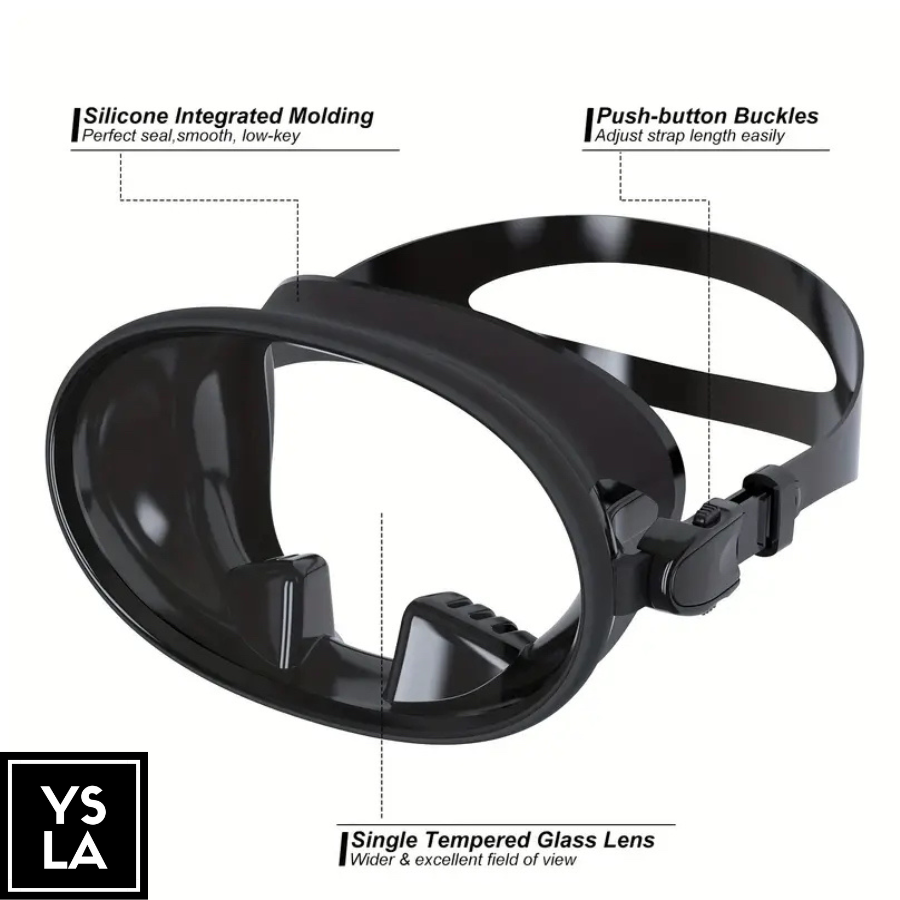 Ovalo Diving Mask Aura Scuba Freedive Mask Medium Volume Mask Set