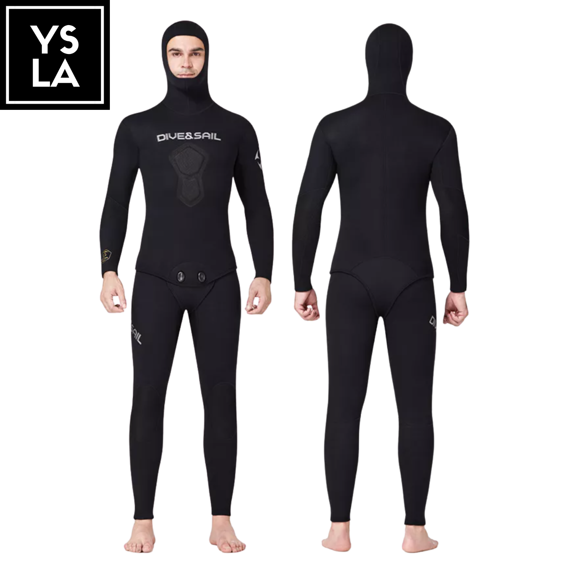Trahe Dive and Sail 2piece Hooded Wetsuit 1.5mm Neoprene for Freedive Spearfishing Scuba Diving