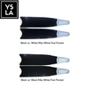 70cm Pure Carbon Long Blade Leaderfins with White and Black Foot Pocket