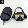 Solid Color Aluminum Frame Tempered Glass Freedive Mask only with Eva Box