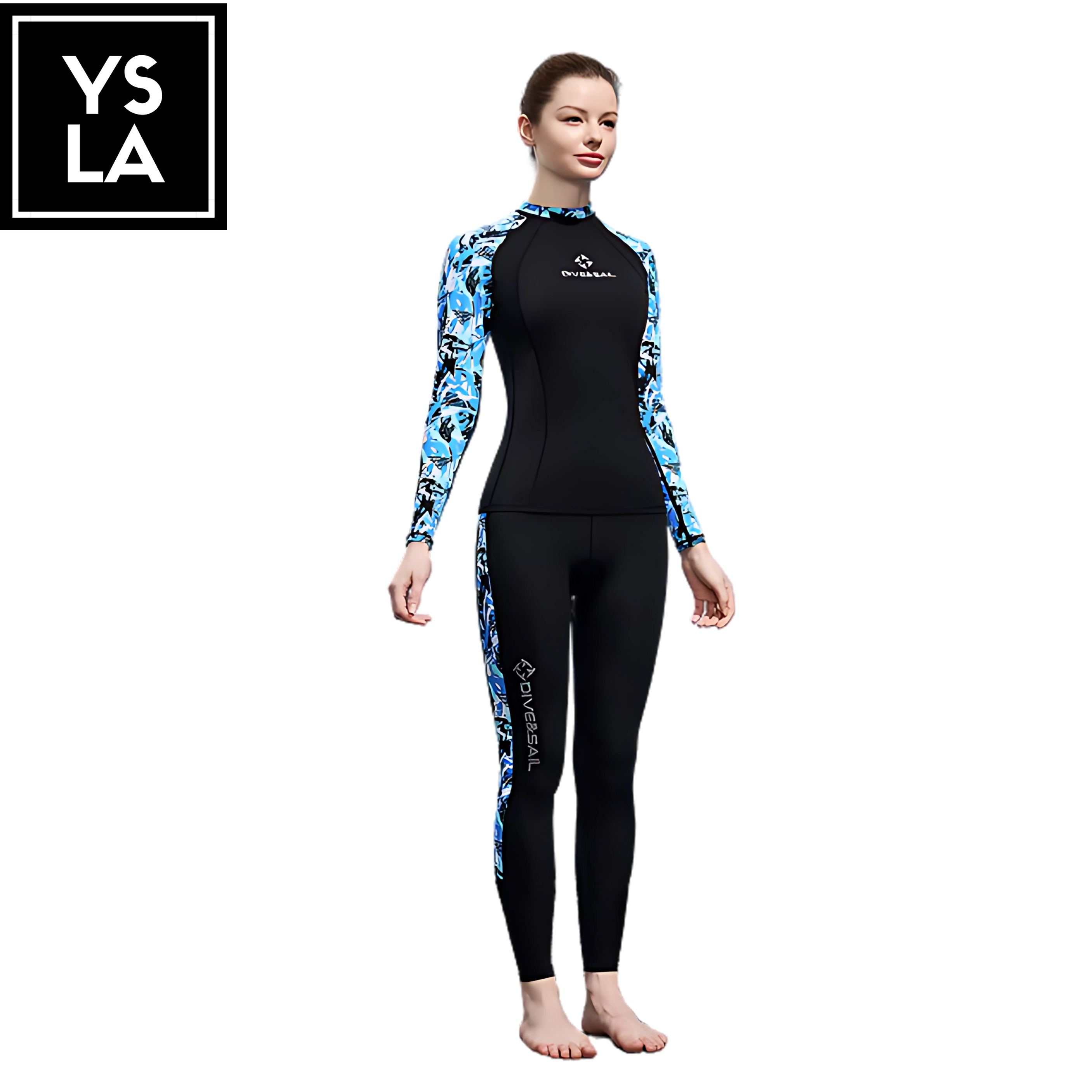 Klyma Women Upf50+ Sublimation Anti-Jellyfish Swimming Suit Rash Guard Top