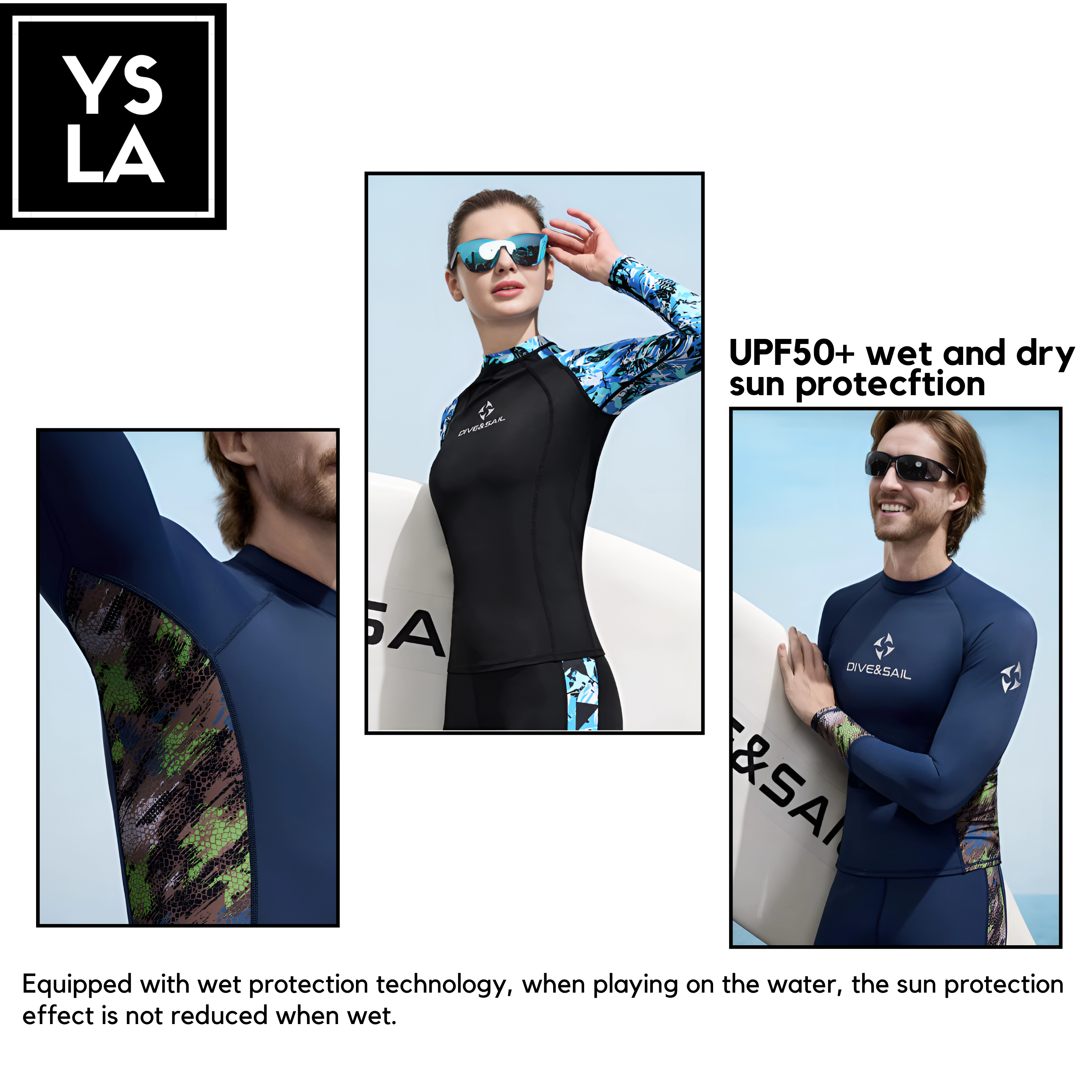 Klyma Women Upf50+ Sublimation Anti-Jellyfish Swimming Suit Rash Guard Top
