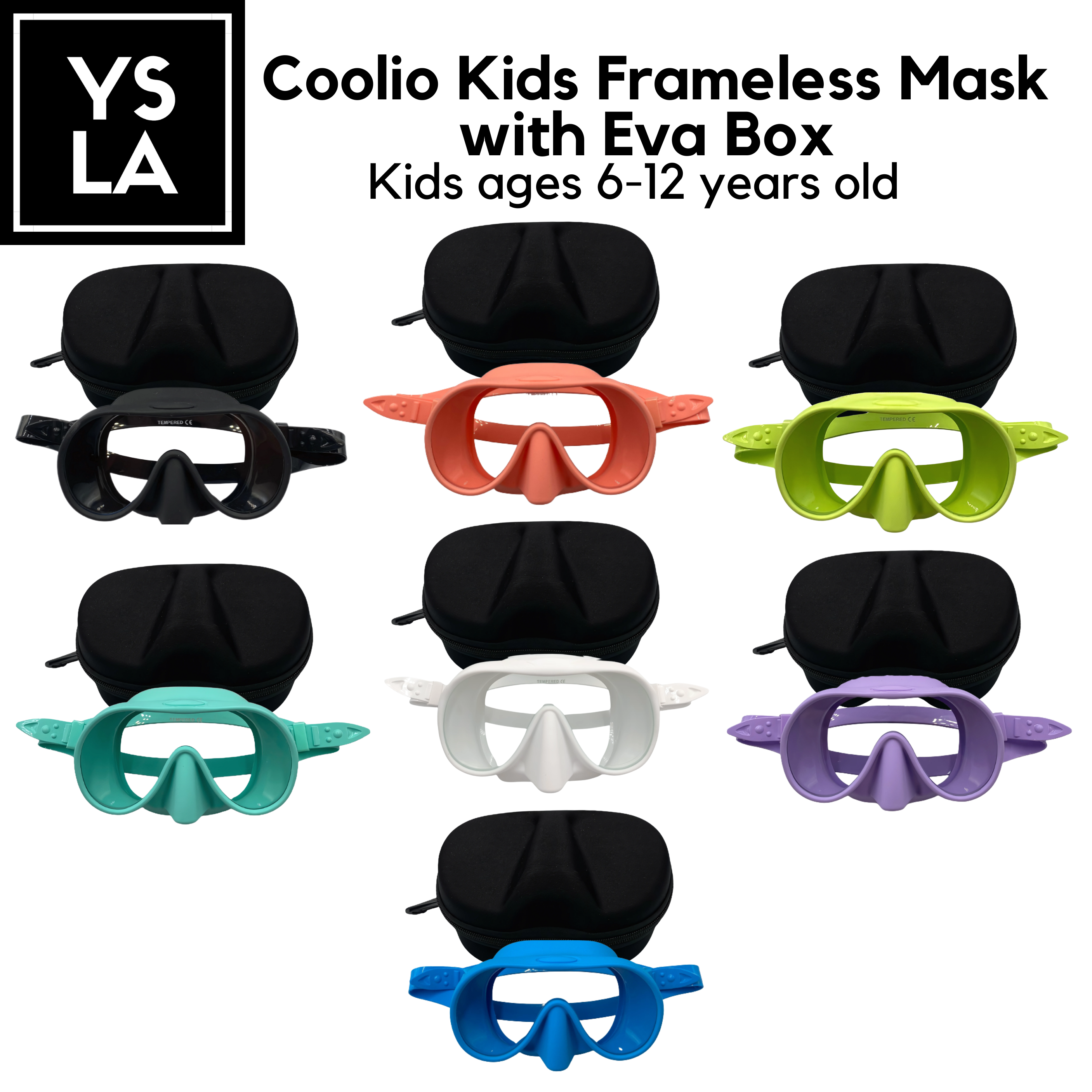 Coolio Kids Frameless Mask with Eva Box for Snorkeling Swimming