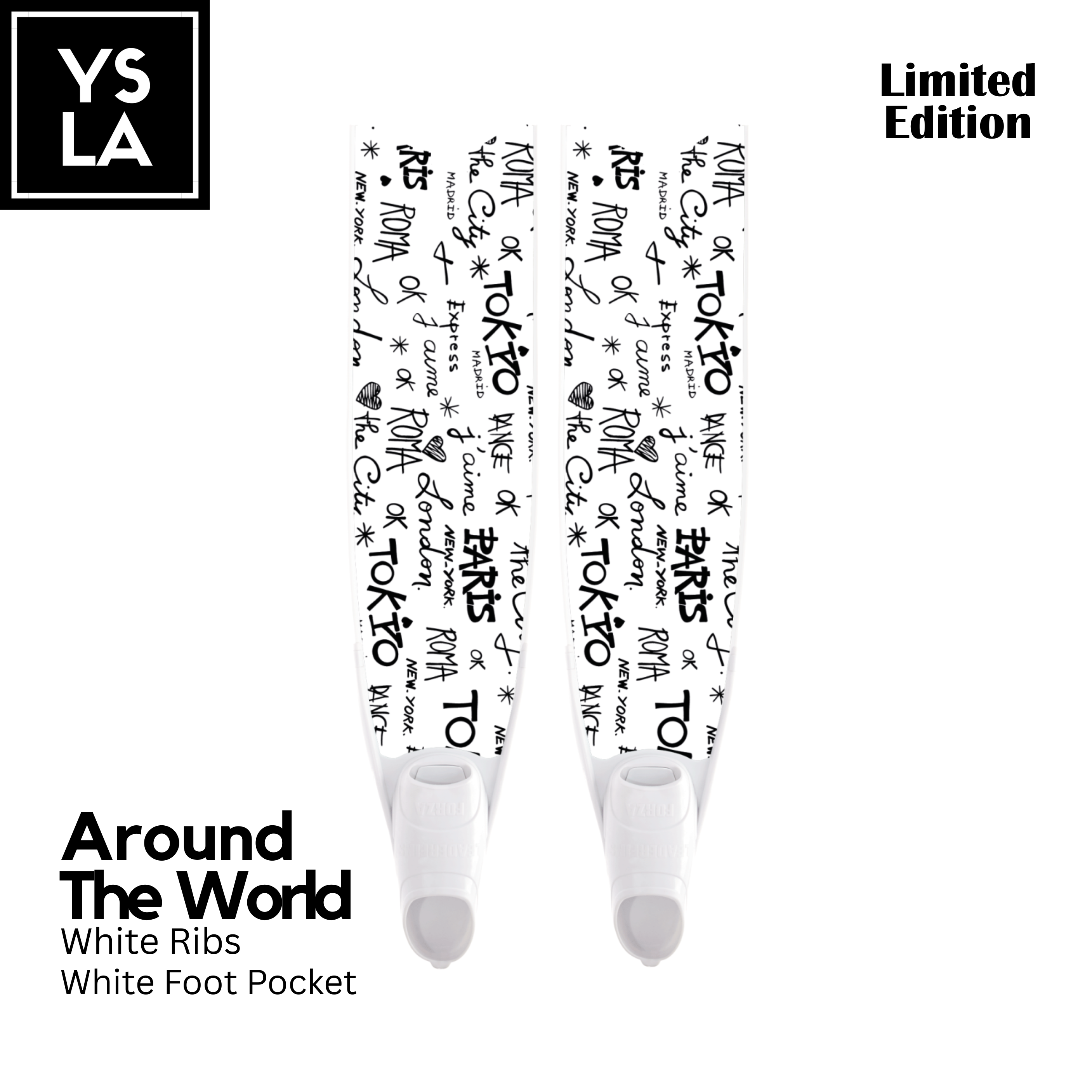 Leaderfins Pure Carbon Long Fins with Long Span Foot Pocket