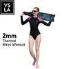 Kaila Dive and Sail 2mm One-piece Front Zipper Thermal Bikini Wetsuit