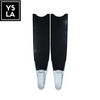 70cm Pure Carbon Long Blade Leaderfins with White and Black Foot Pocket