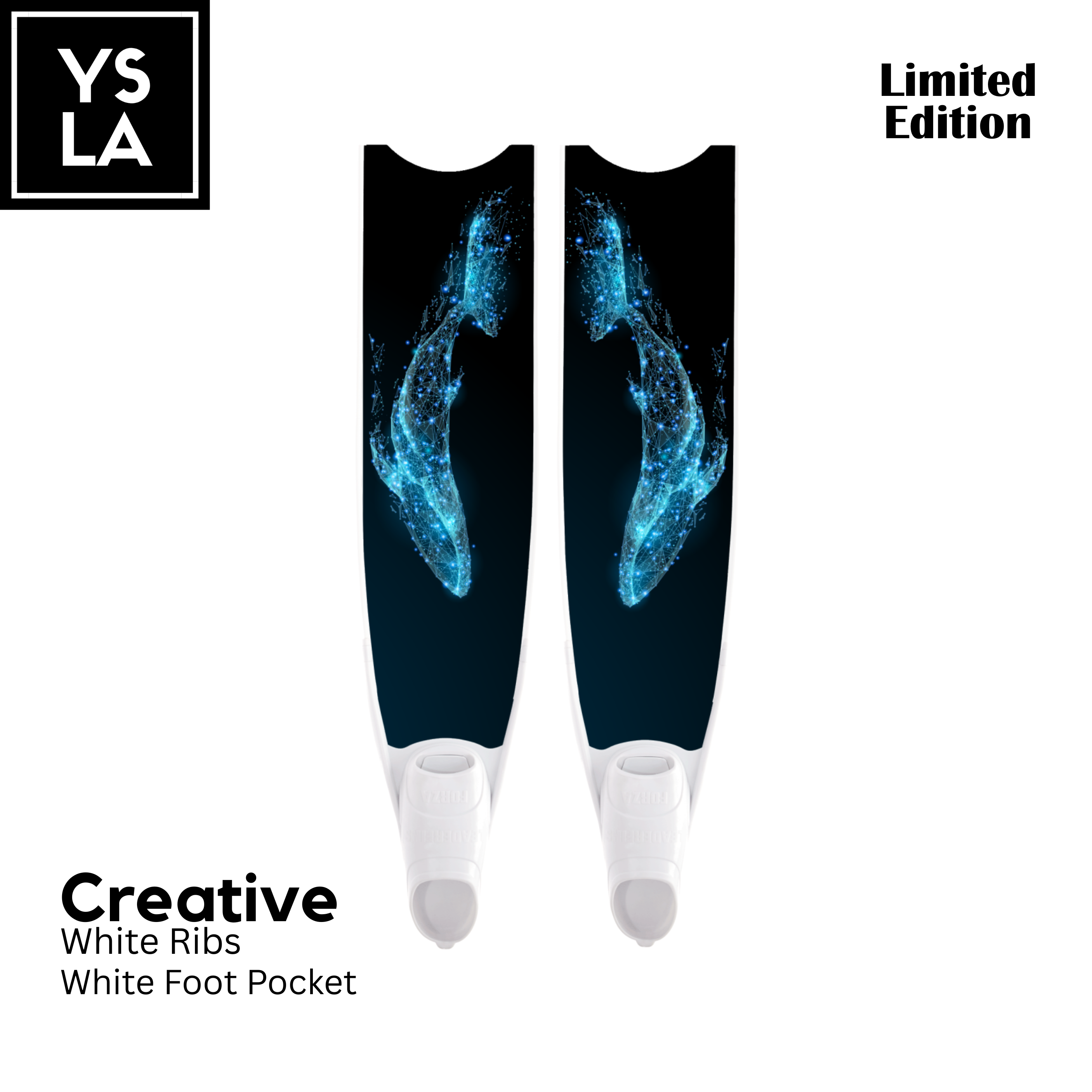 Leaderfins Pure Carbon Long Fins with Long Span Foot Pocket