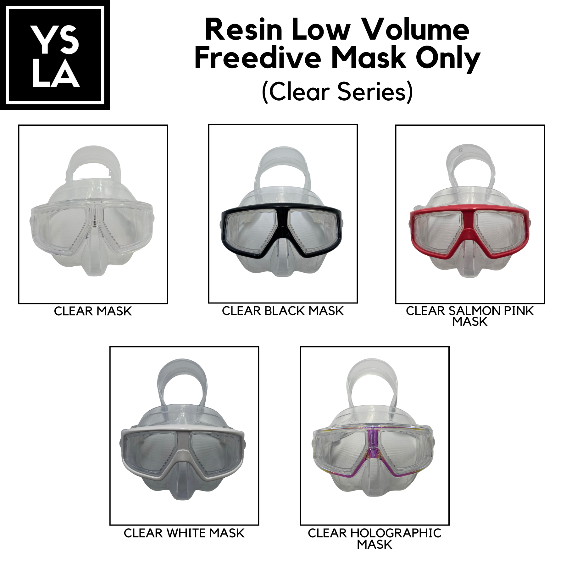 Resin Plastic Lens Low Volume Freedive Mask for Inventory Purposes
