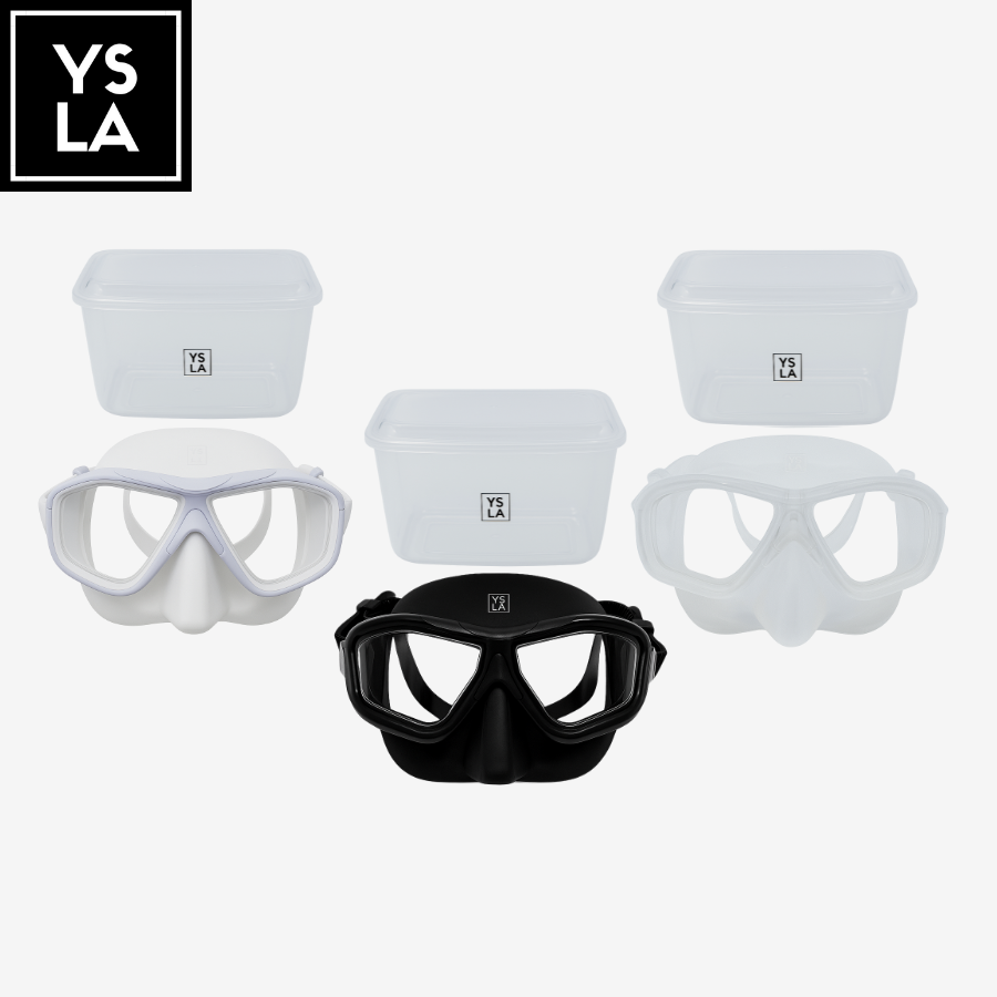 Wave Polycarbonate Lens Low Volume Anti-Fog Silicone Diving Mask with Eva Box