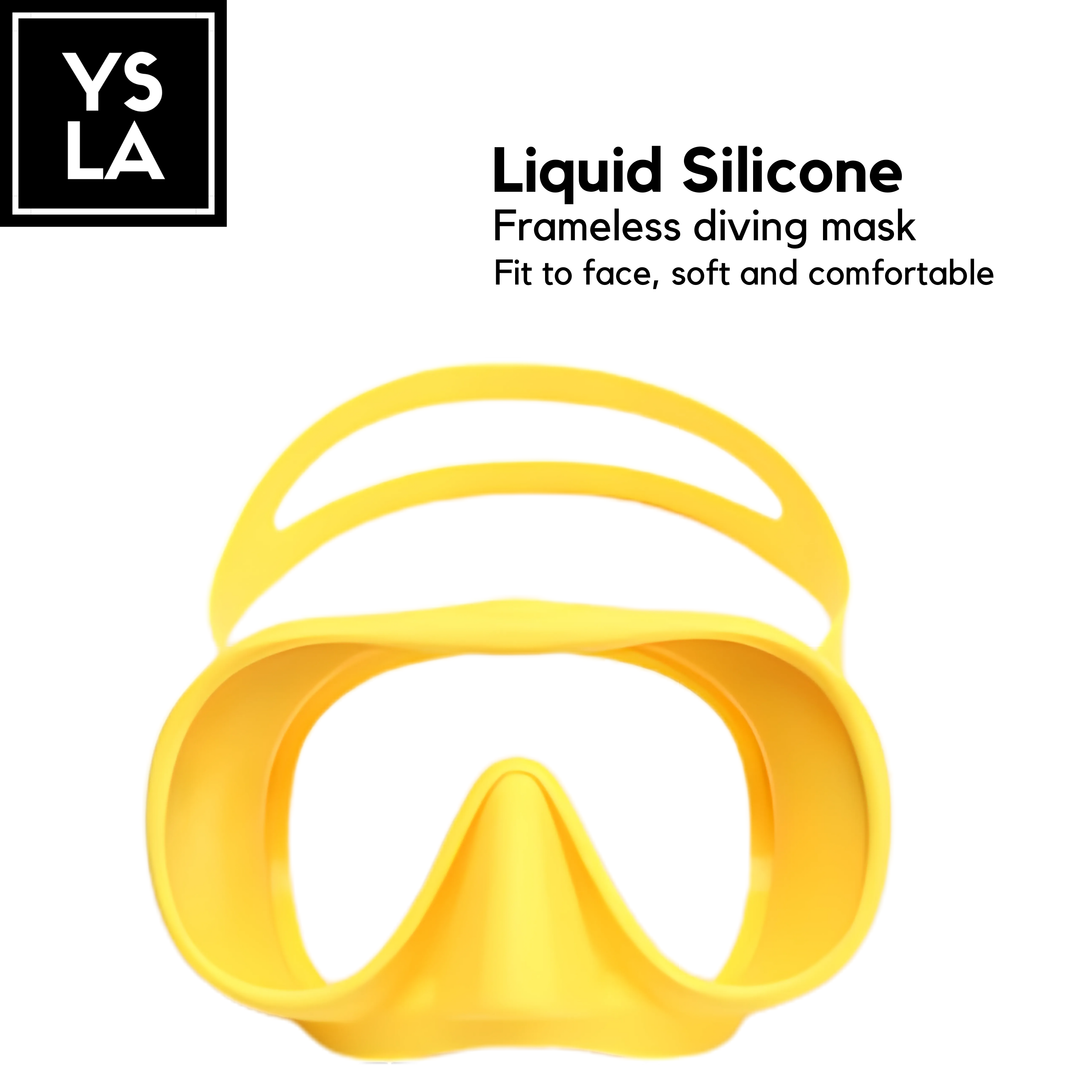 Frameless Tempered Glass Freediving Mask for Inventory Purposes