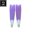 Wave Colored Long Freediving Fins White Foot Pocket