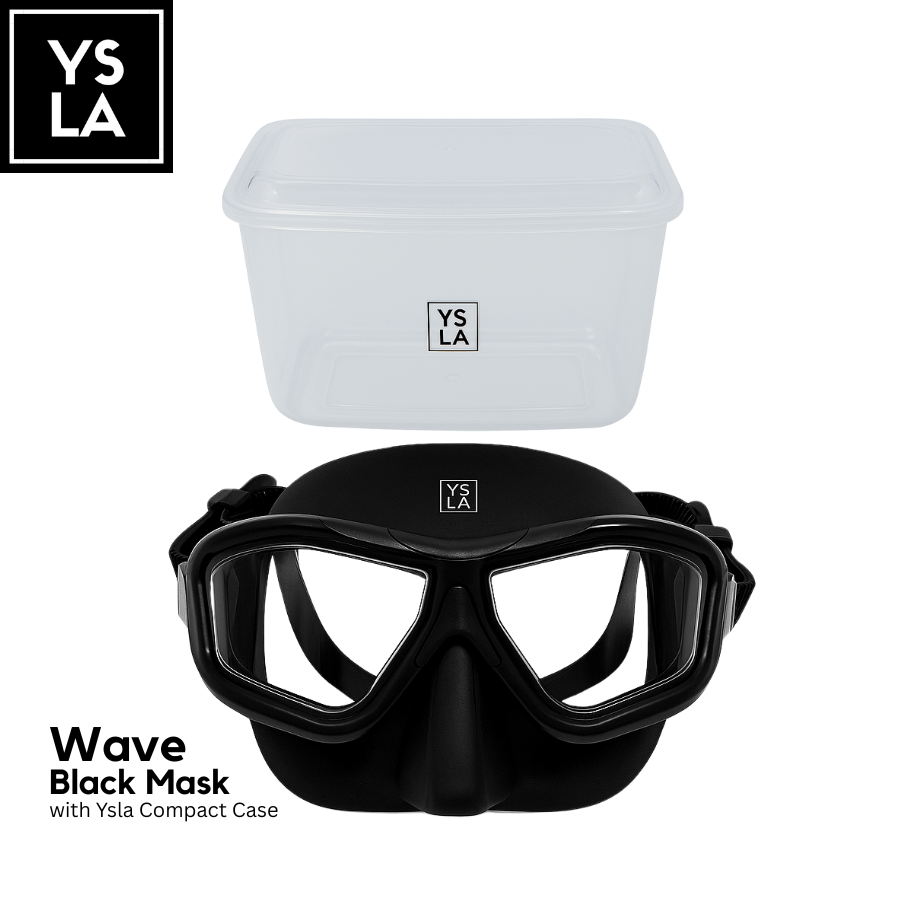 Wave Polycarbonate Lens Low Volume Anti-Fog Silicone Diving Mask with Eva Box