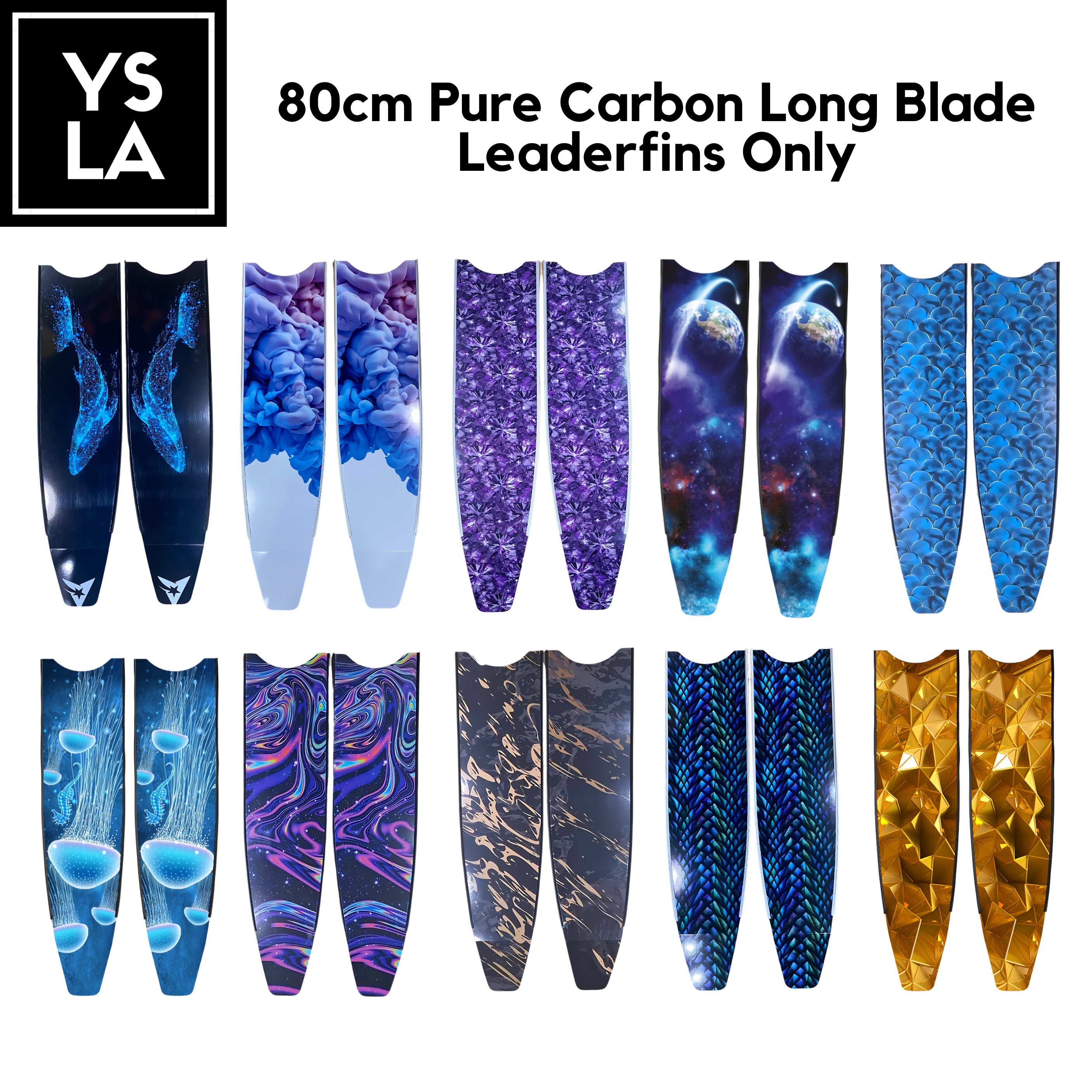 80cm Pure Carbon Long Blade only Leaderfins