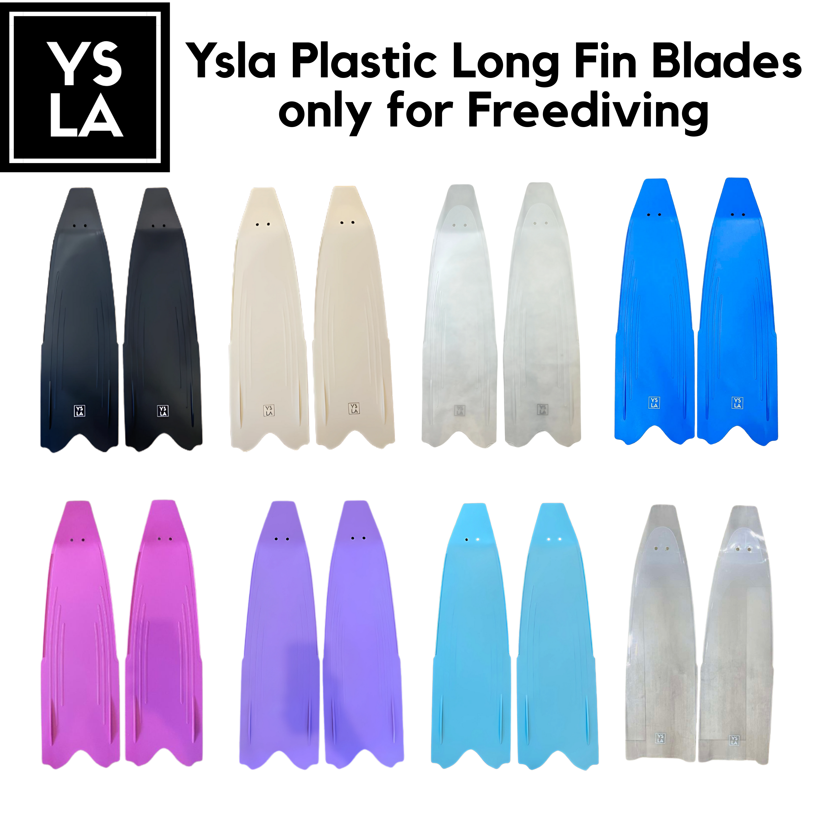 Ysla Wave Plastic Long Fin Blades only for Freediving