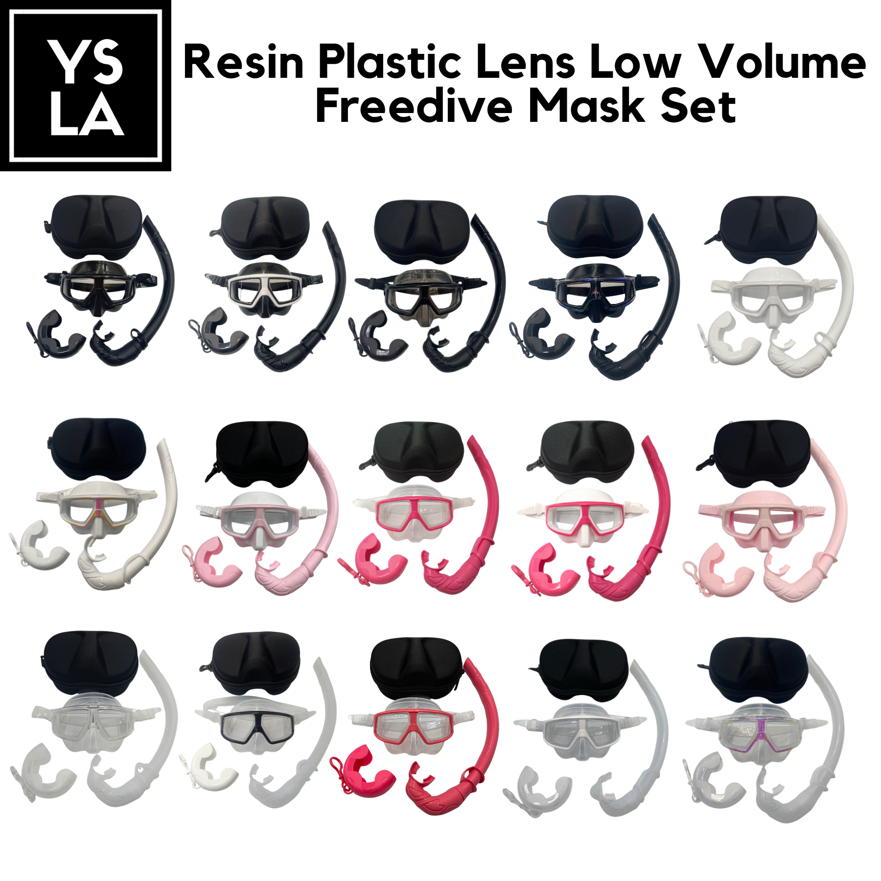 Resin Plastic Lens Low Volume Freedive Mask Set