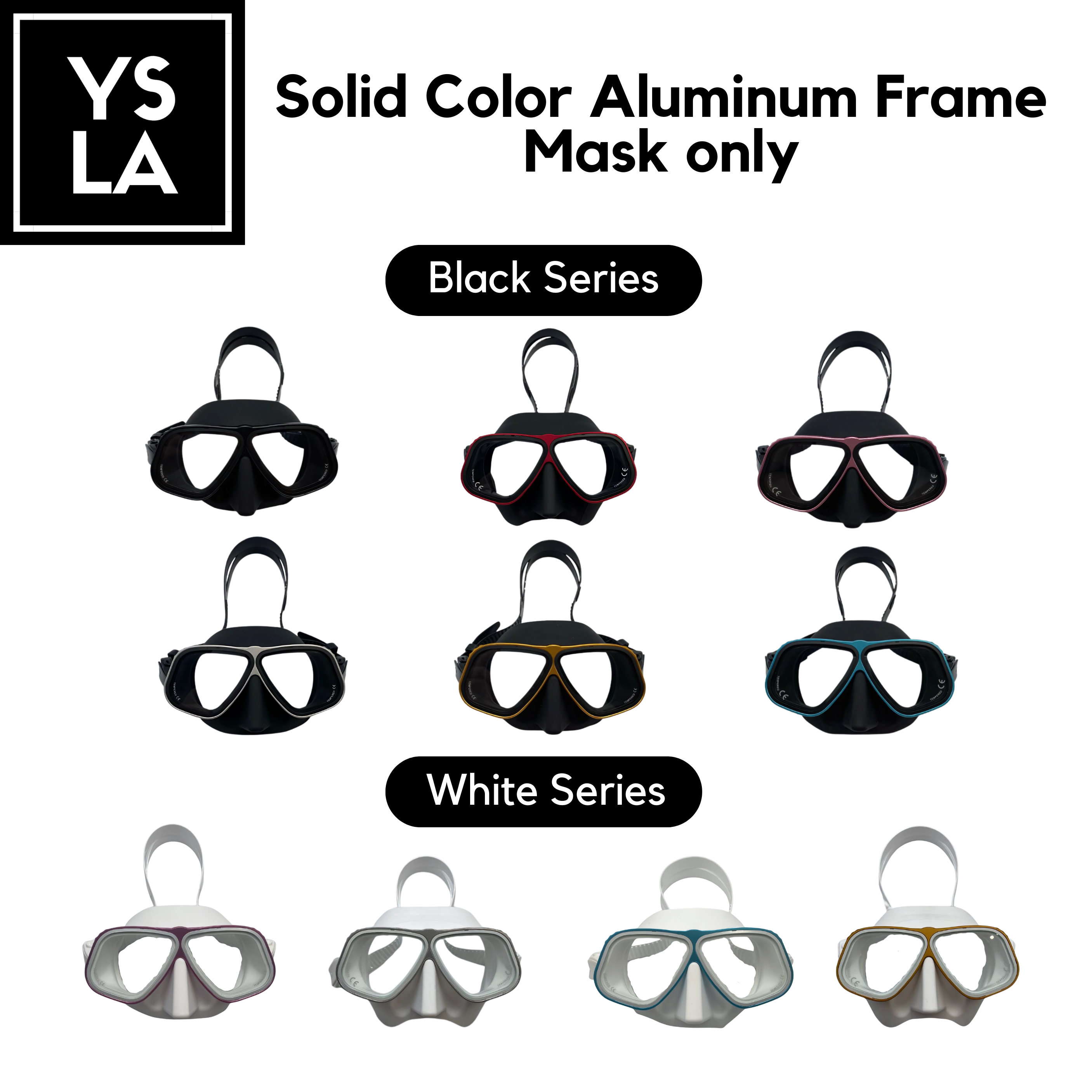 Solid Color Aluminum Frame Mask only for Inventory Purposes