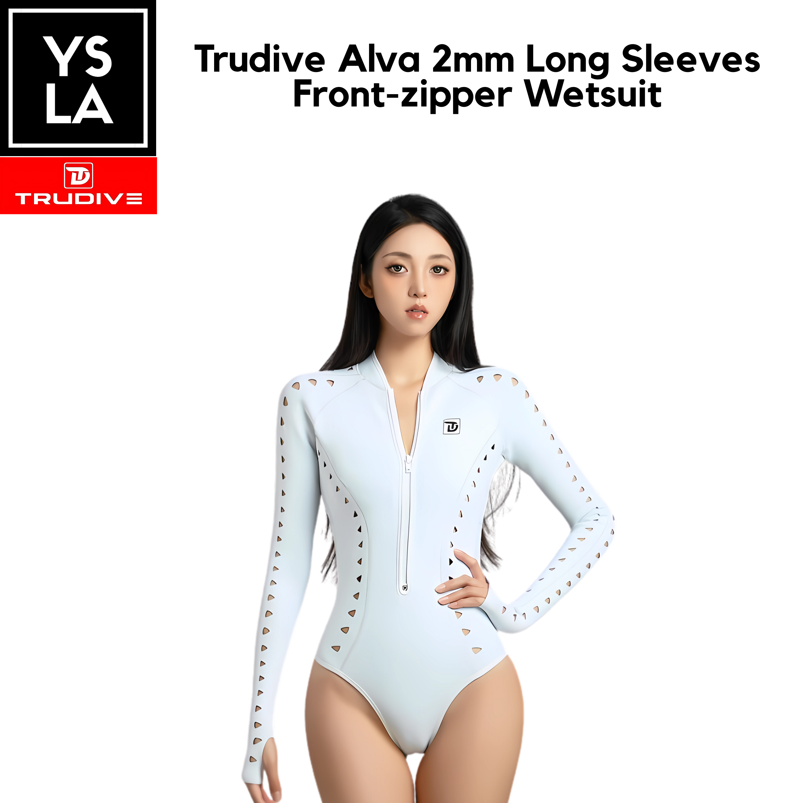 Trudive Alva 2mm Hollowed Long Sleeves Front-zipper Wetsuit