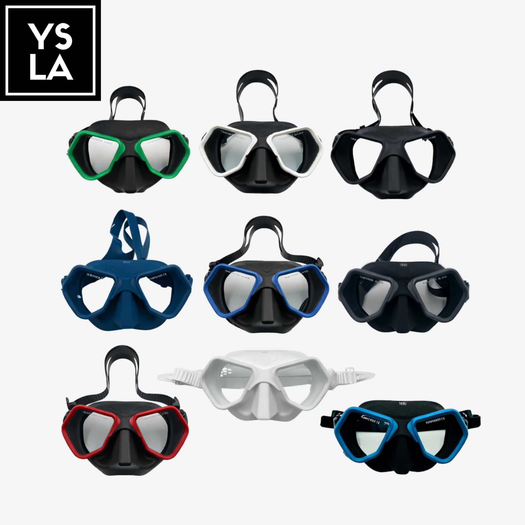 Wolf 65cc Ultra Low Volume Mask Tempered Glass Freedive Mask for