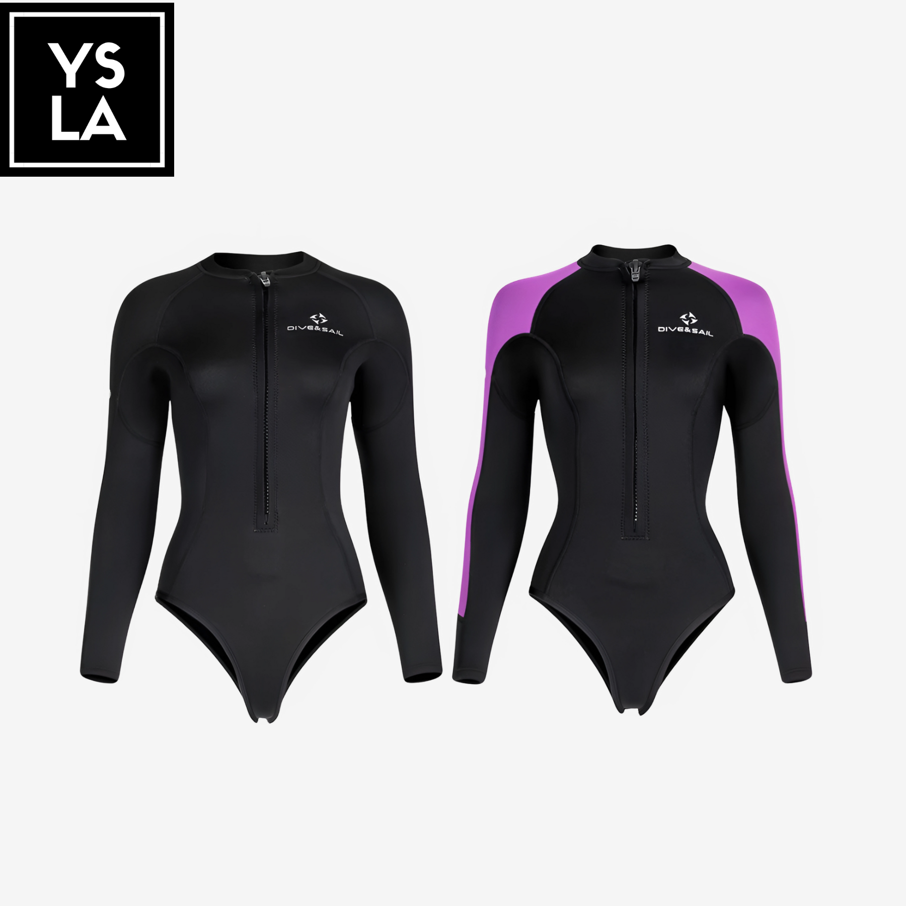 Kaila Dive and Sail 2mm One-piece Front Zipper Thermal Bikini Wetsuit