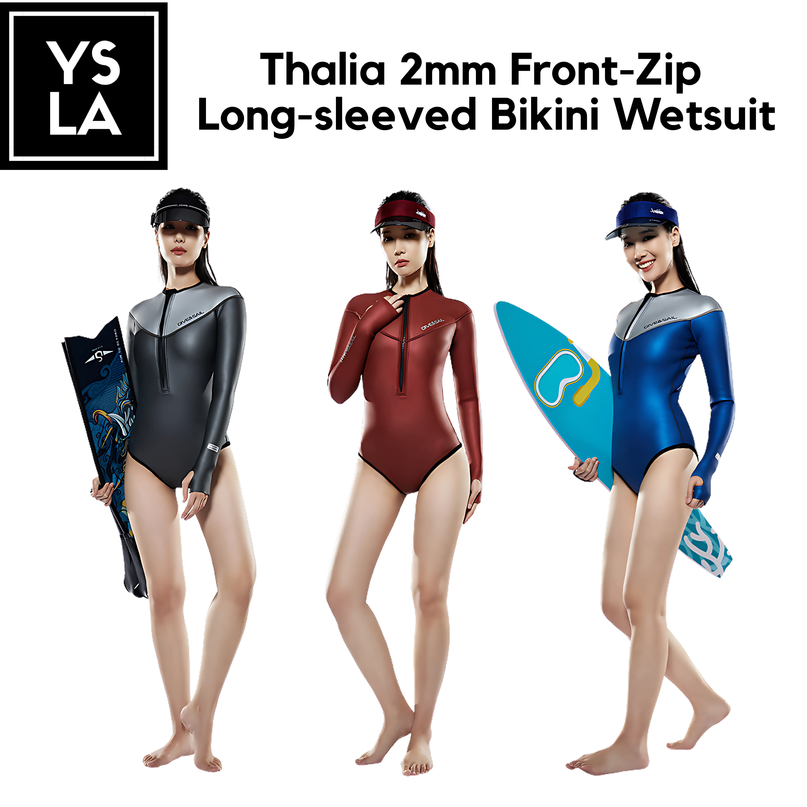 Thalia Dive and Sail 2mm Front-Zip Long-sleeved Bikini Wetsuit