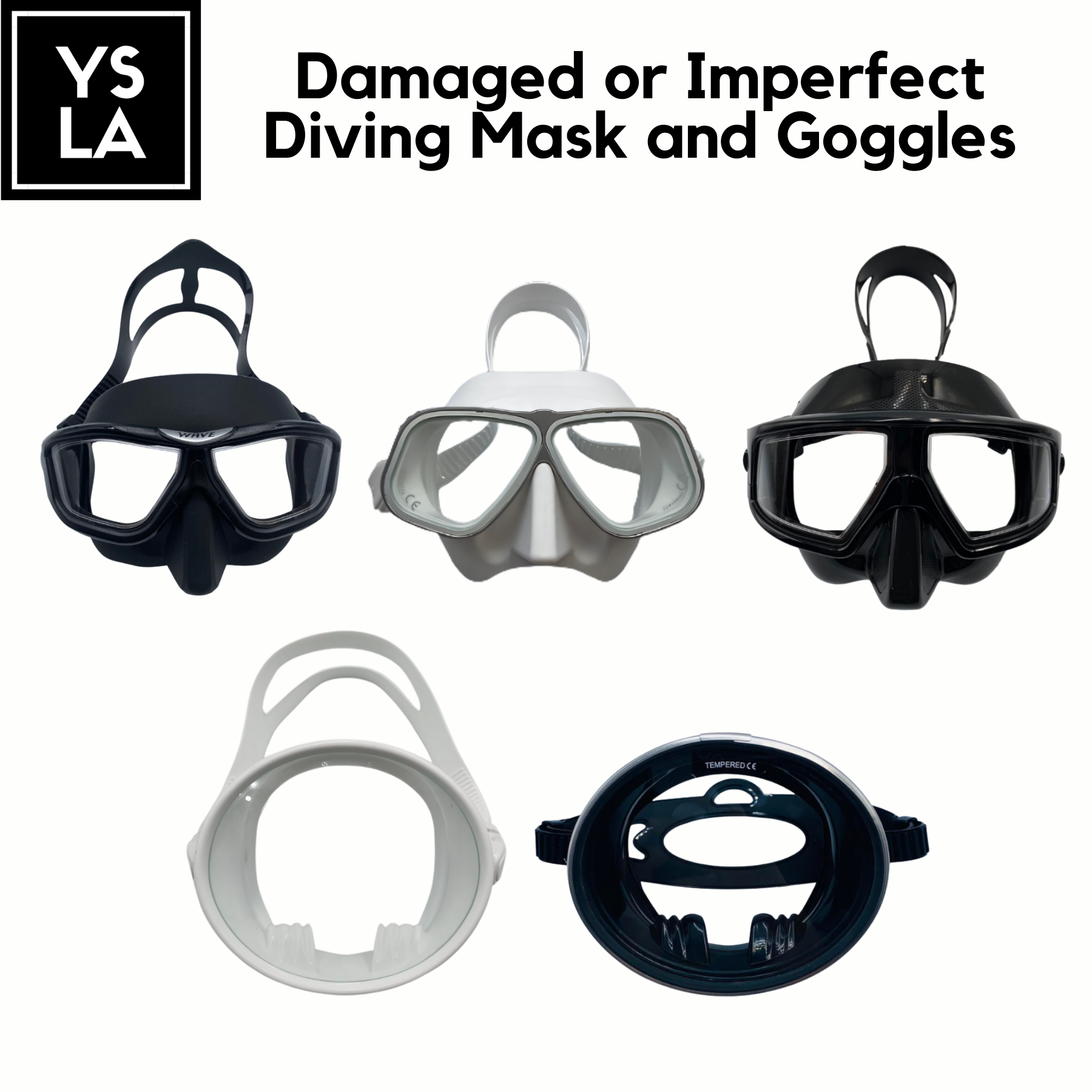 Damaged or Imperfect Diving Mask and Goggles