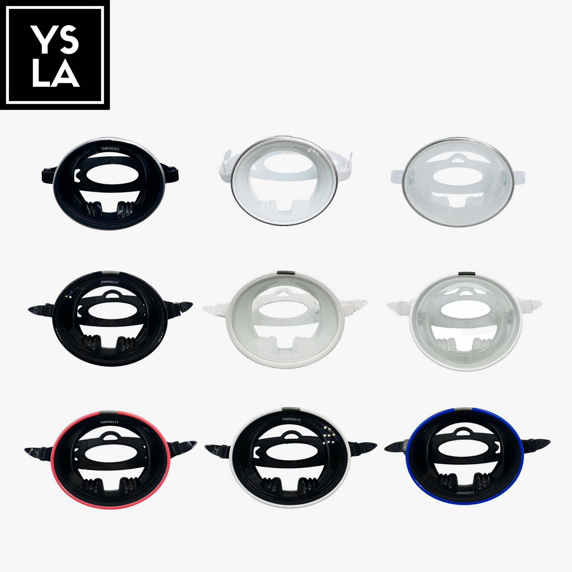 Glowval Diving Oval Mask for Freediving Medium Volume Mask only