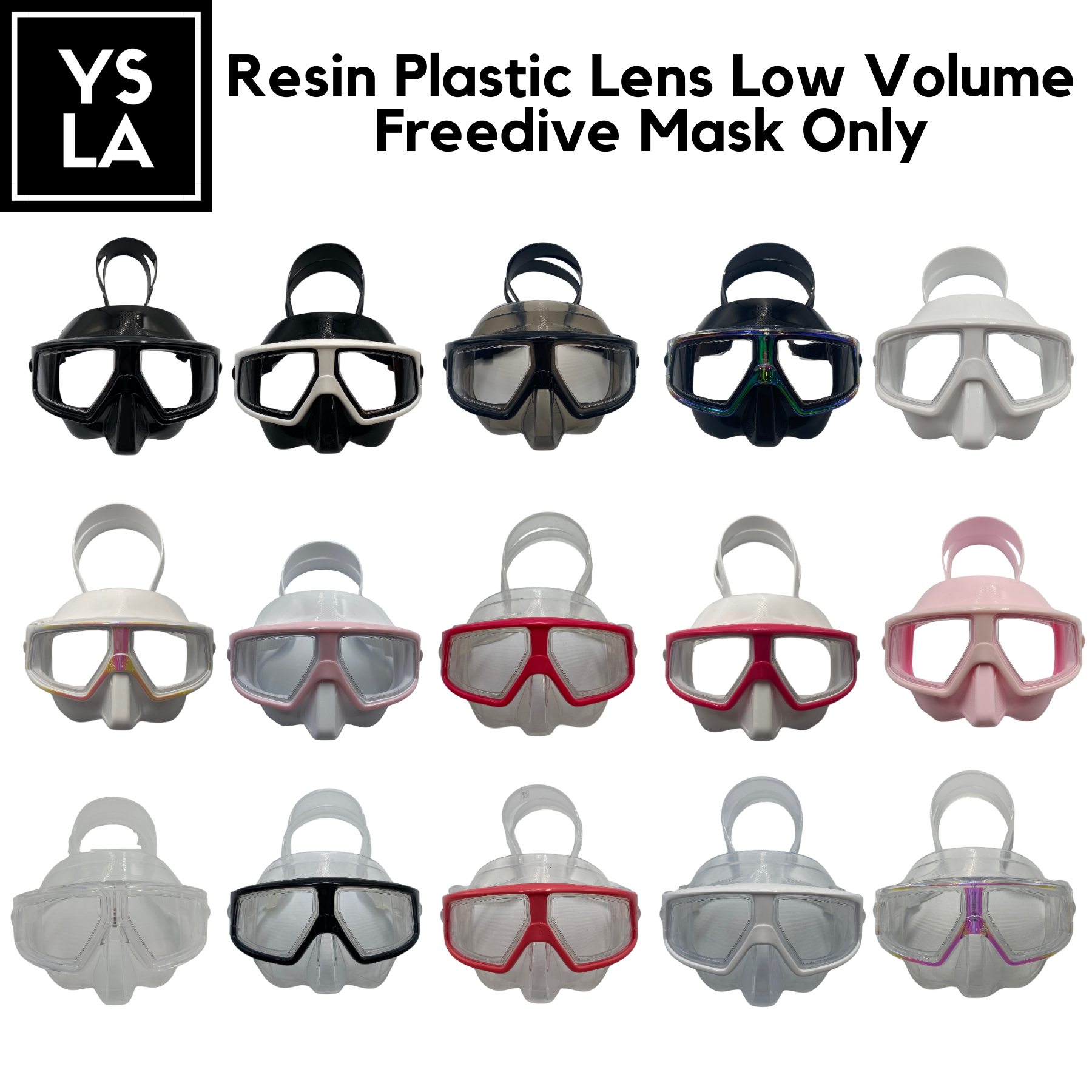Resin Plastic Lens Low Volume Freedive Mask for Inventory Purposes