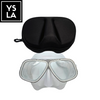 Translucent Aluminum Frame Tempered Glass Low Volume Freediving Mask with Eva Box