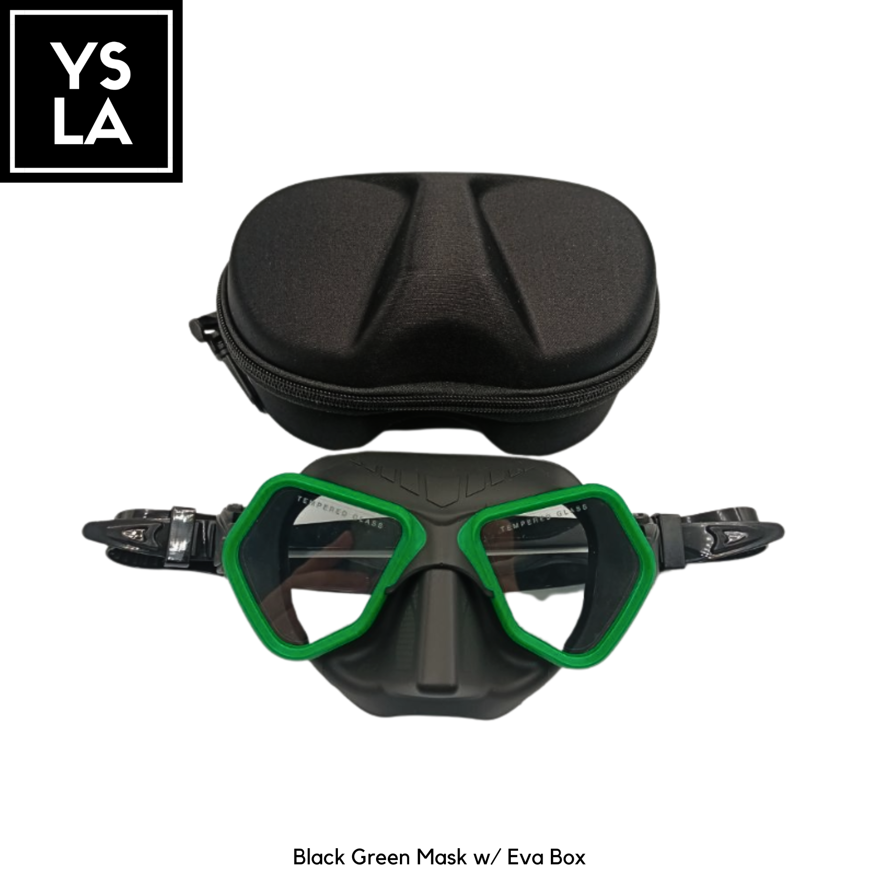 Wolf 65cc Ultra Low Volume Mask Tempered Glass Freedive Mask with Eva Box