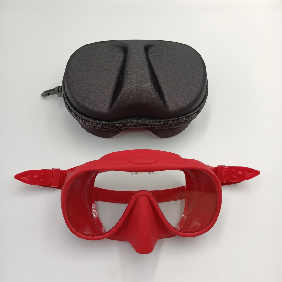 Frameless Tempered Glass Freediving Mask for Inventory Purposes
