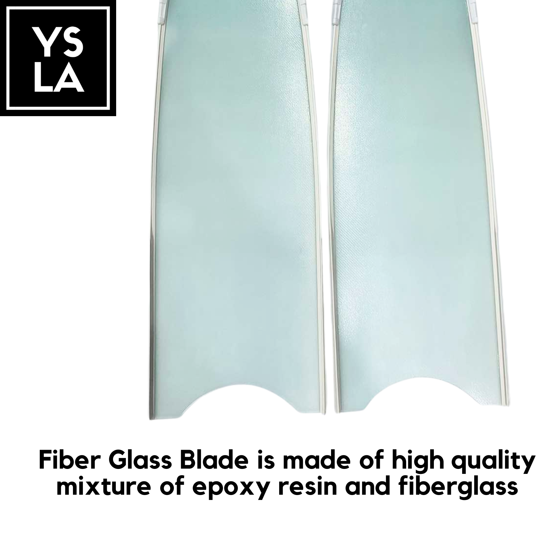 70cm Fiber Glass Long Blade Leaderfins with White and Black Foot Pockets