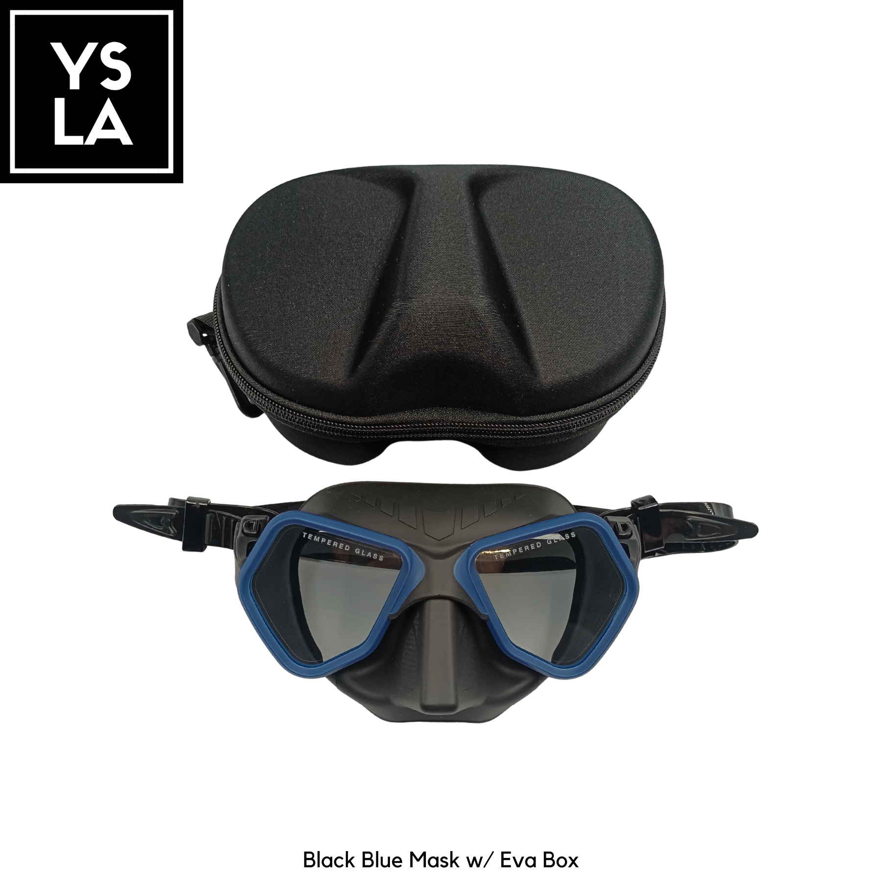 Wolf 65cc Ultra Low Volume Mask Tempered Glass Freedive Mask with Eva Box