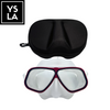 Translucent Aluminum Frame Tempered Glass Low Volume Freediving Mask with Eva Box