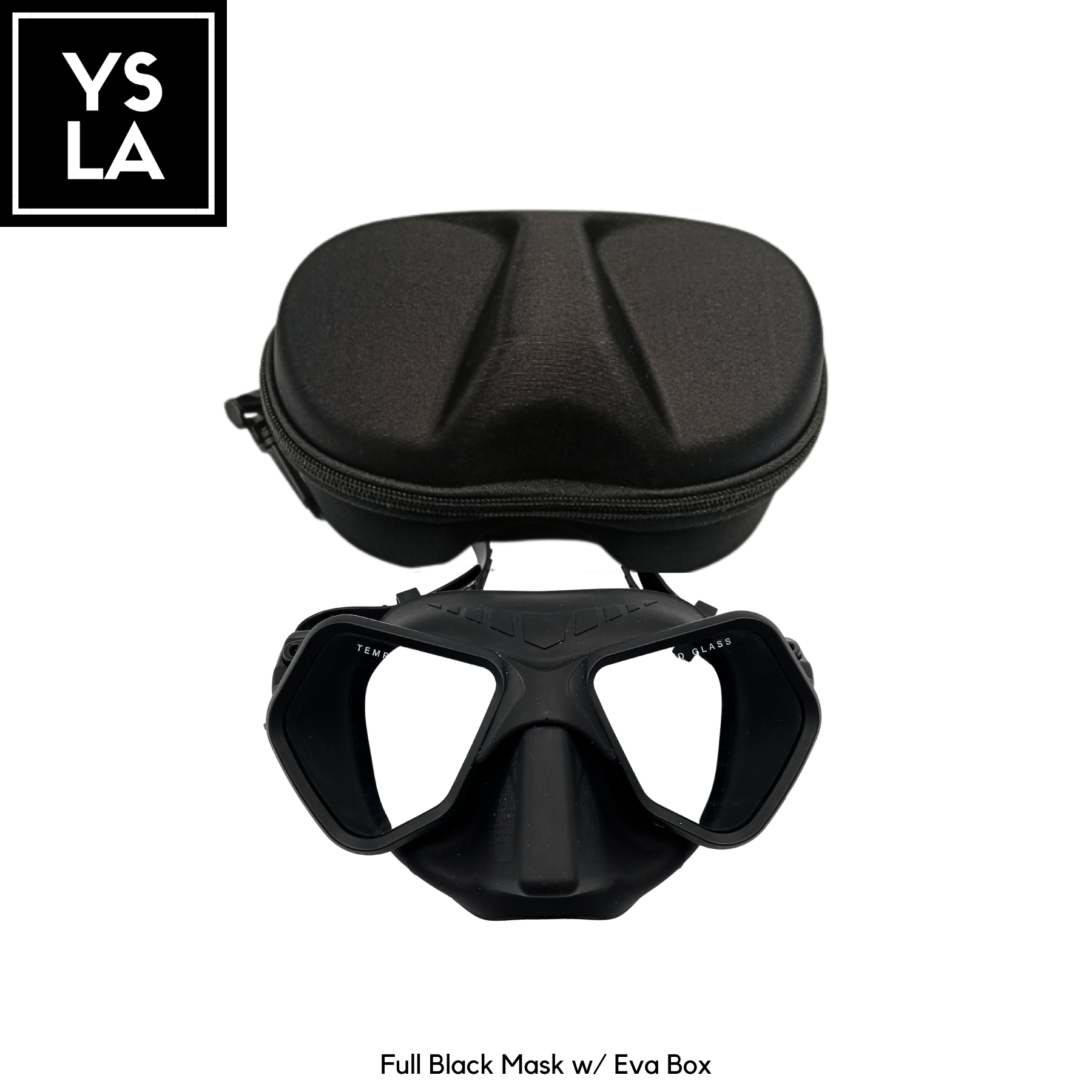 Wolf 65cc Ultra Low Volume Mask Tempered Glass Freedive Mask with Eva Box