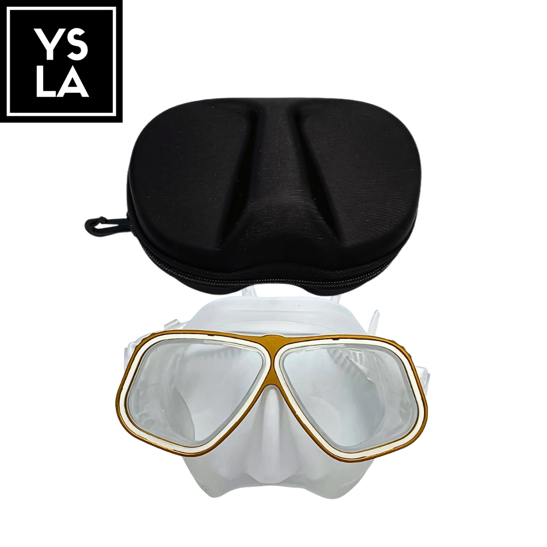 Translucent Aluminum Frame Tempered Glass Low Volume Freediving Mask with Eva Box