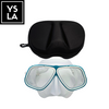 Translucent Aluminum Frame Tempered Glass Low Volume Freediving Mask with Eva Box