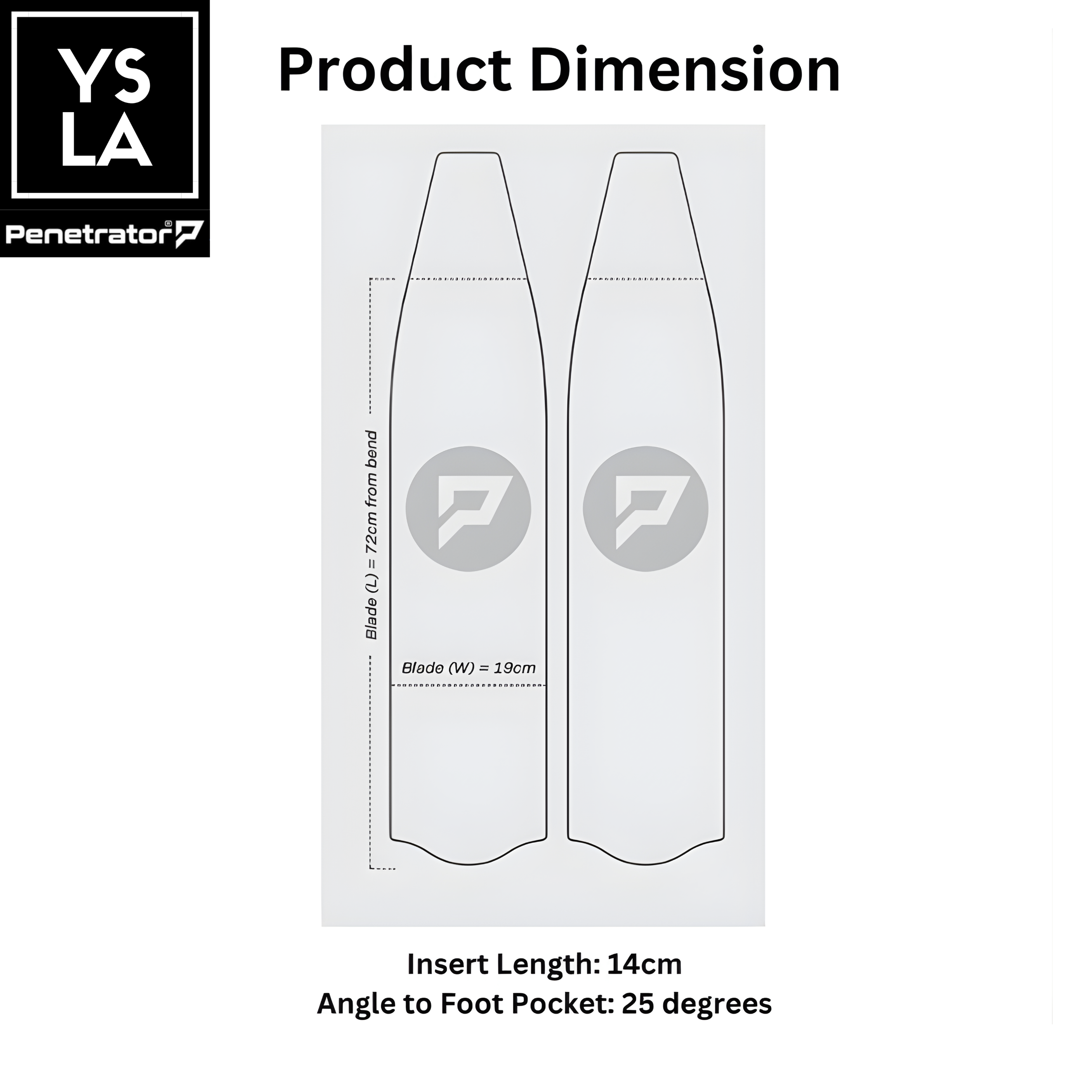 86cm Penetrator Long Fin Blades only