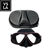 Solid Color Aluminum Frame Tempered Glass Freedive Mask only with Eva Box