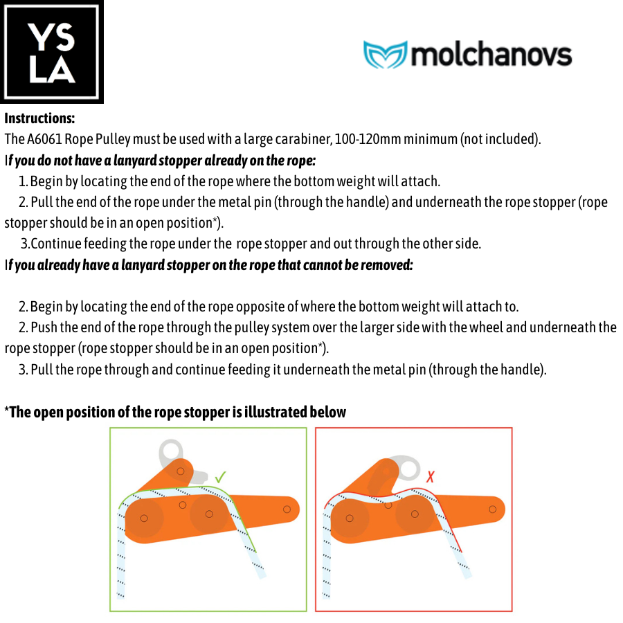 Ysla Molchanovs A6061 Rope Pulley