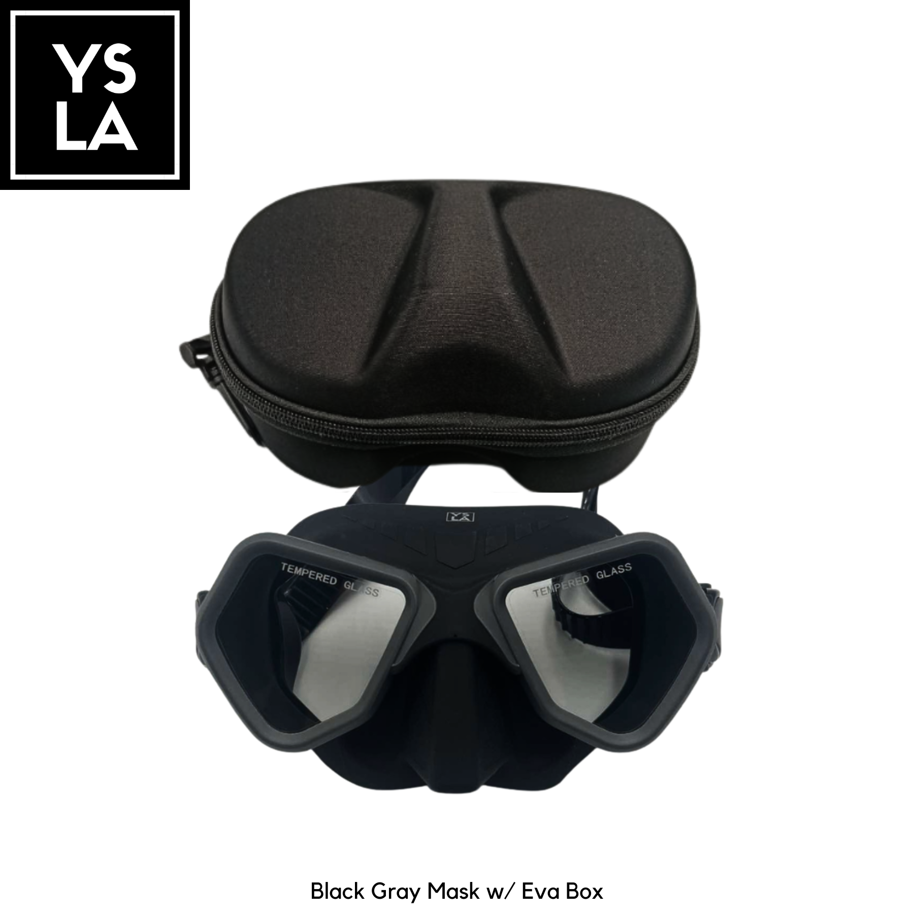 Wolf 65cc Ultra Low Volume Mask Tempered Glass Freedive Mask with Eva Box