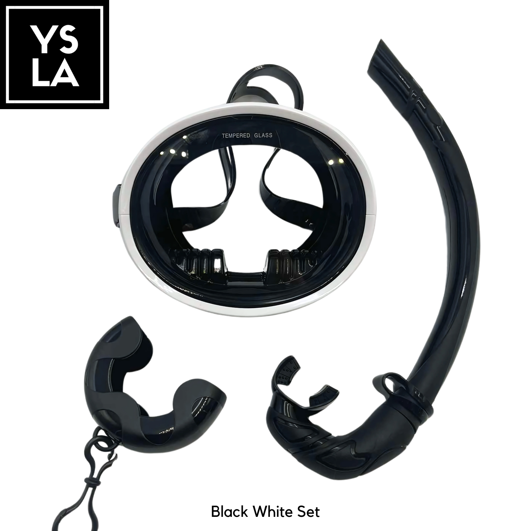 Ysla Tamago Oval Spearfishing Freediving Medium Volume Mask Set
