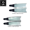 70cm Fiber Glass Long Blade Leaderfins with White and Black Foot Pockets