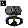 Solid Color Aluminum Frame Tempered Glass Freedive Mask only with Eva Box