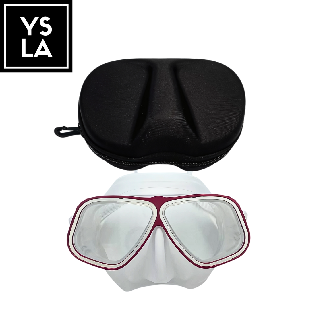 Translucent Aluminum Frame Tempered Glass Low Volume Freediving Mask with Eva Box