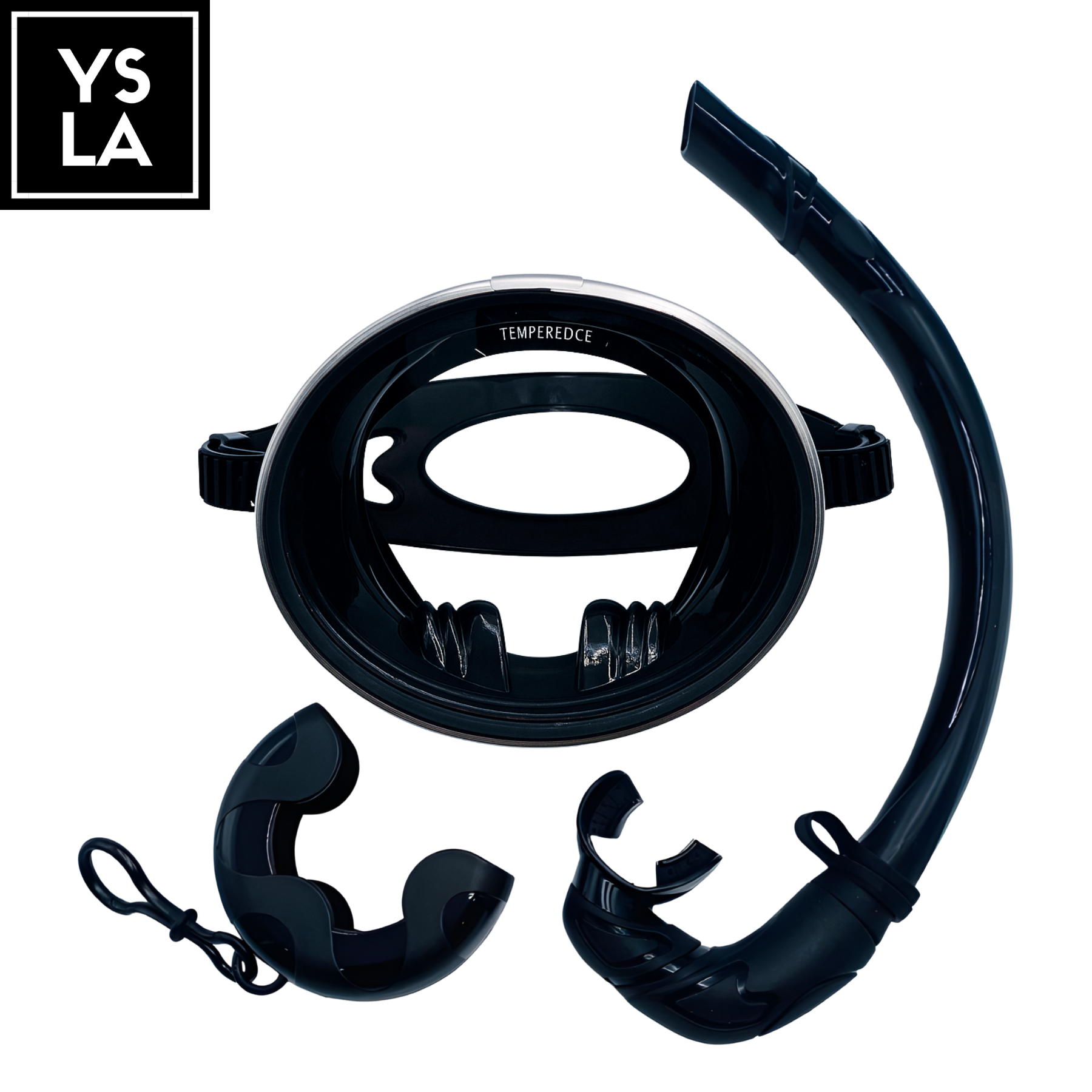 Glowval Diving Oval Mask for Freediving Medium Volume Mask Set with Snorkel