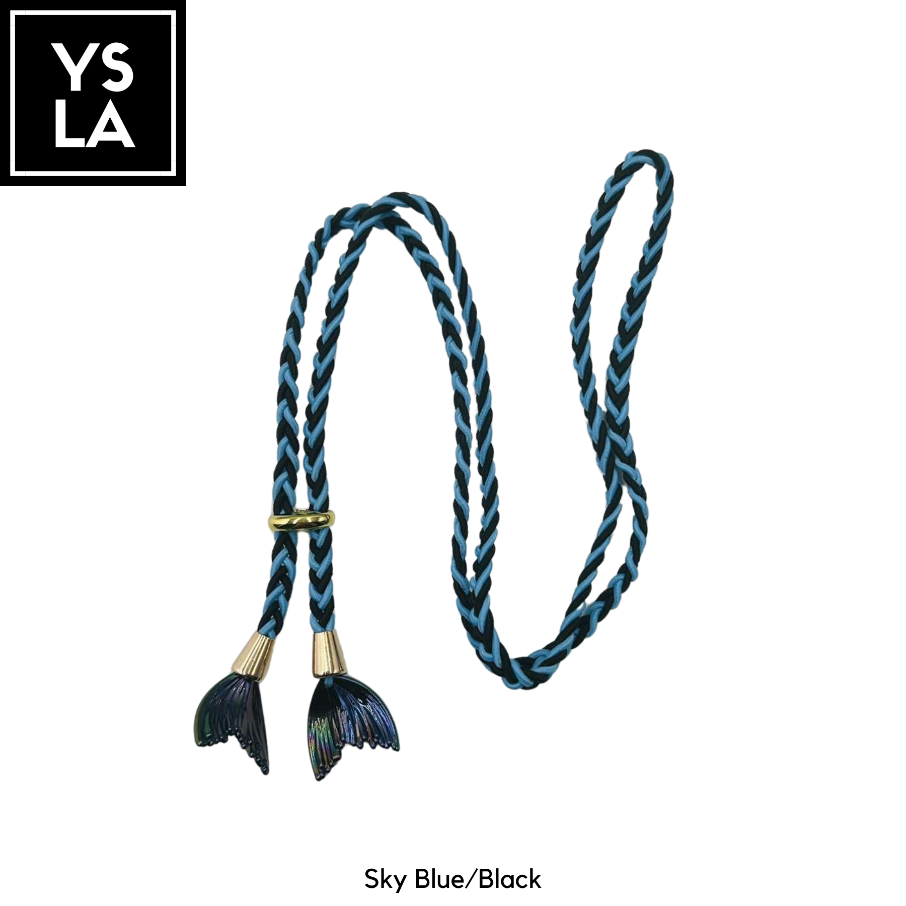 Braided Dual-Color Custom Diving Mask Strap with Mermaid Tail