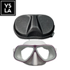 Solid Color Aluminum Frame Tempered Glass Freedive Mask only with Eva Box