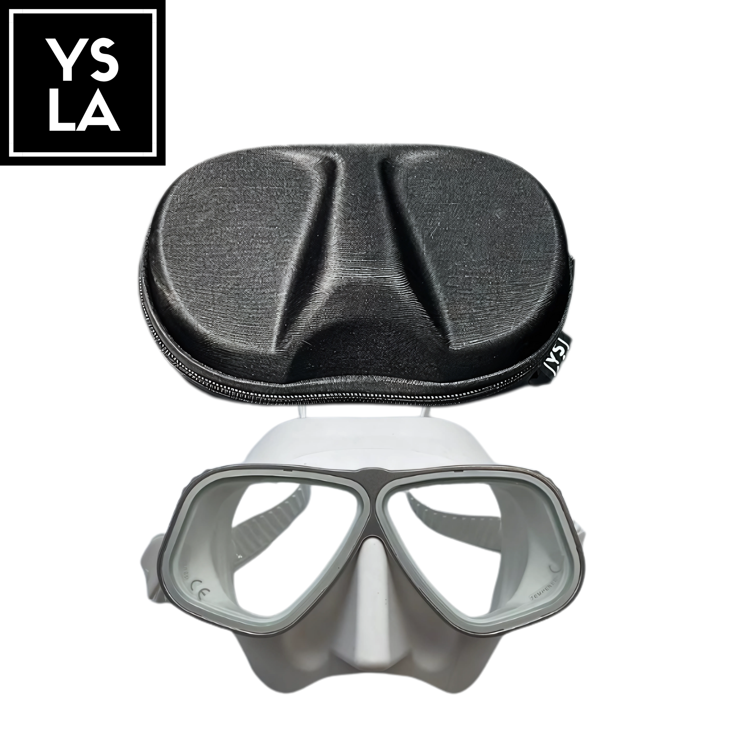 Solid Color Aluminum Frame Tempered Glass Freedive Mask only with Eva Box