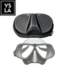 Solid Color Aluminum Frame Tempered Glass Freedive Mask only with Eva Box